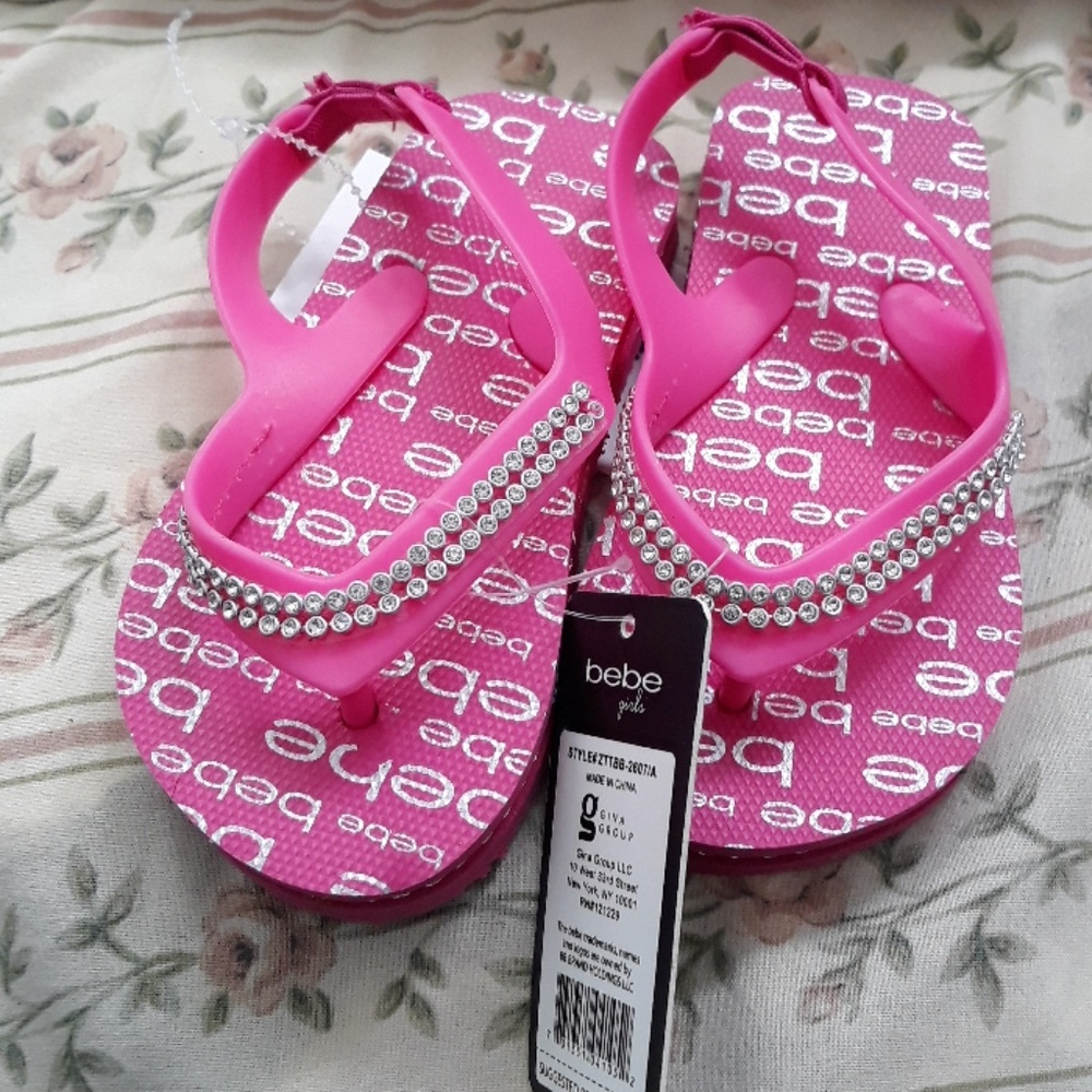 Pink size 6 bebe. Slippers